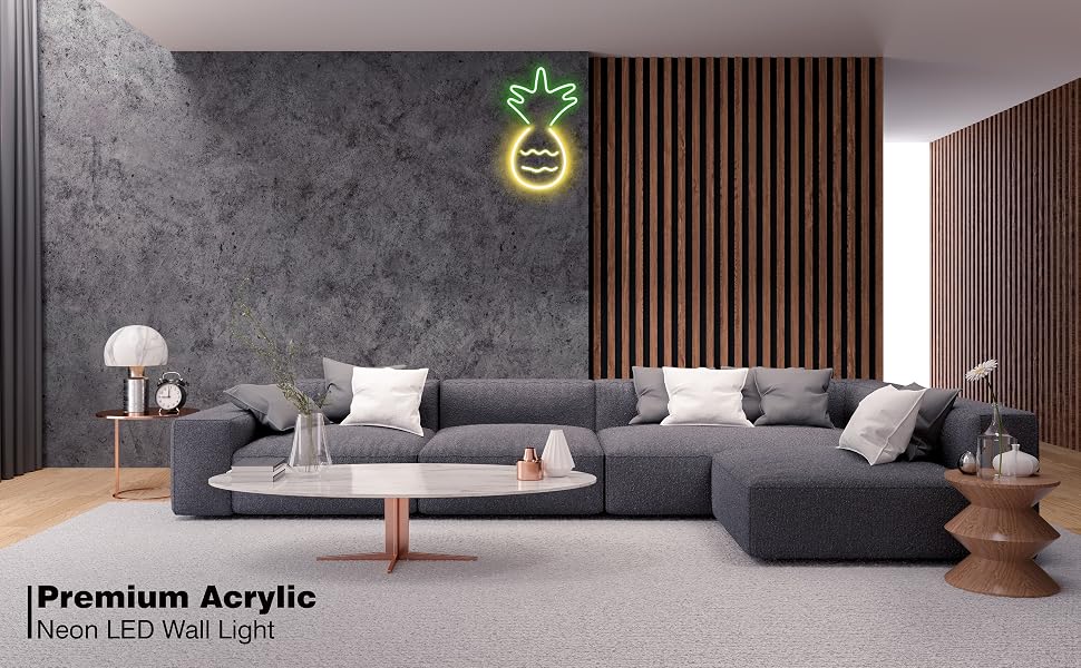 Pineapple LED wall sign
